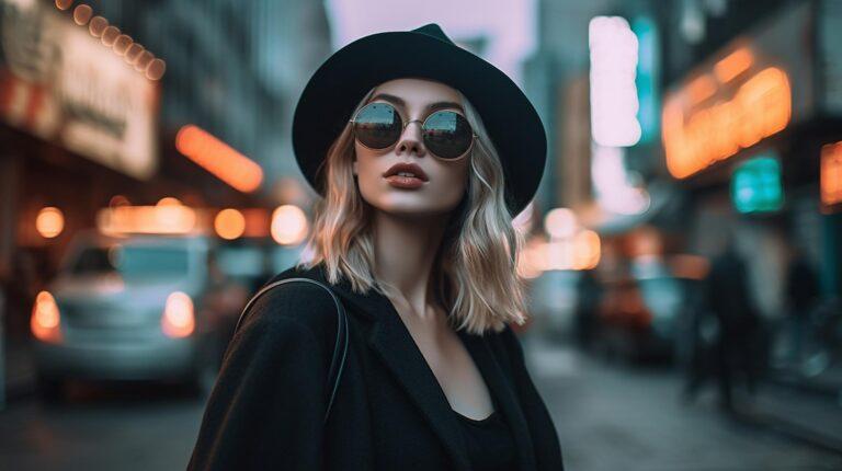 fashionable girl city